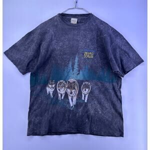 Vintage Wolf Pack Americas Untamed Domain Tshirt Size Large